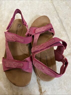 Earth Origins Pink Strappy Comfort Sandals